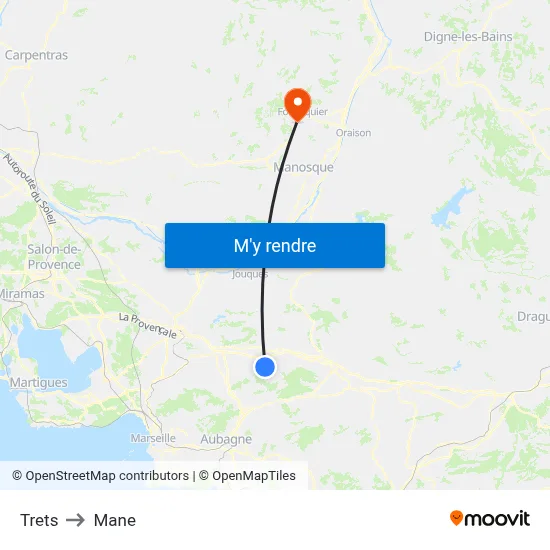 Trets to Mane map