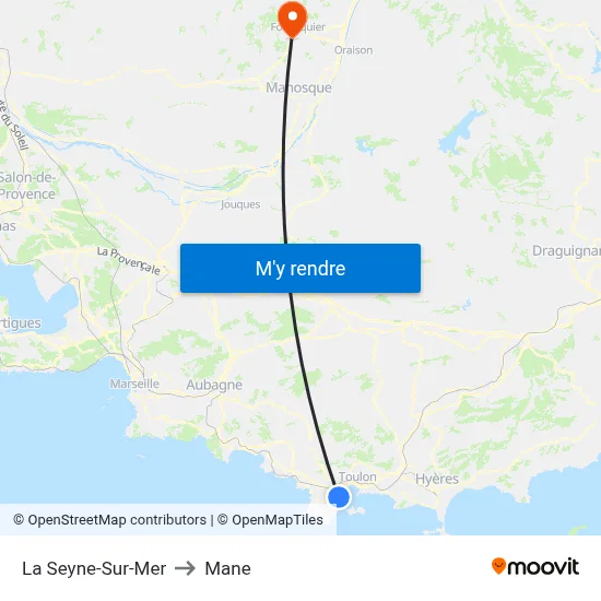 La Seyne-Sur-Mer to Mane map