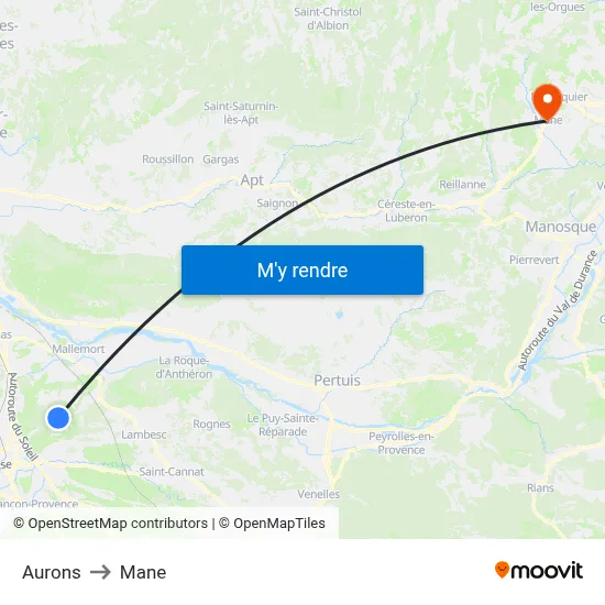 Aurons to Mane map