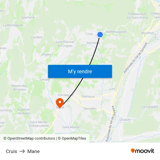 Cruis to Mane map