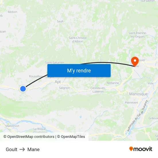 Goult to Mane map