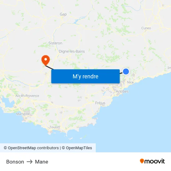 Bonson to Mane map