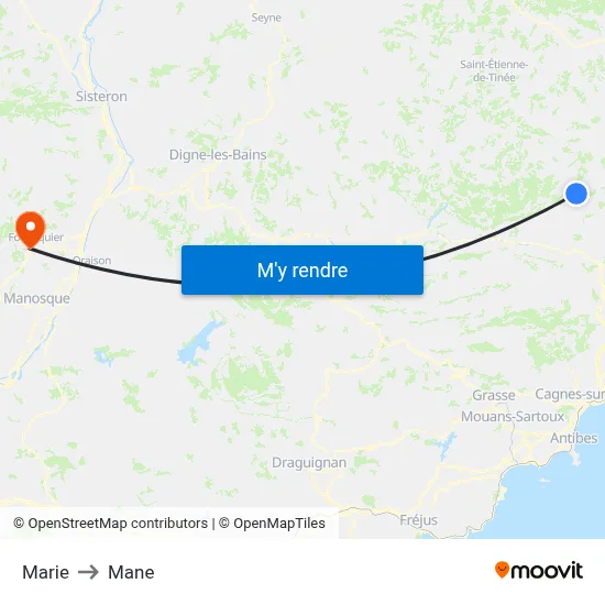 Marie to Mane map