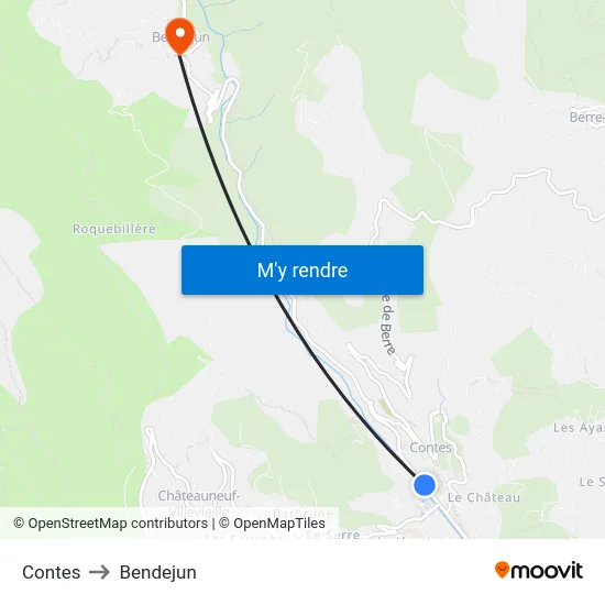 Contes to Bendejun map