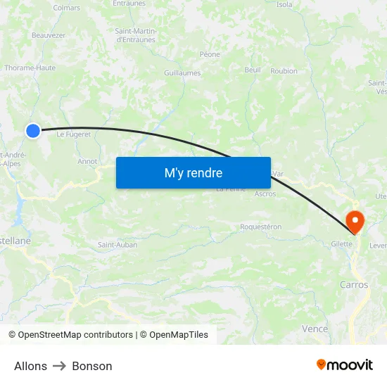 Allons to Bonson map