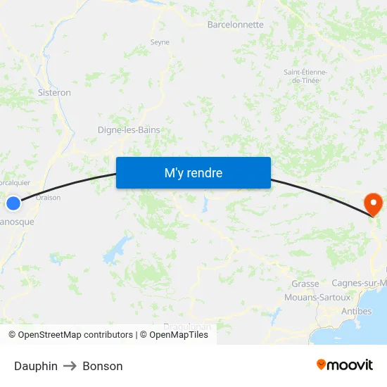 Dauphin to Bonson map