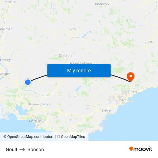 Goult to Bonson map
