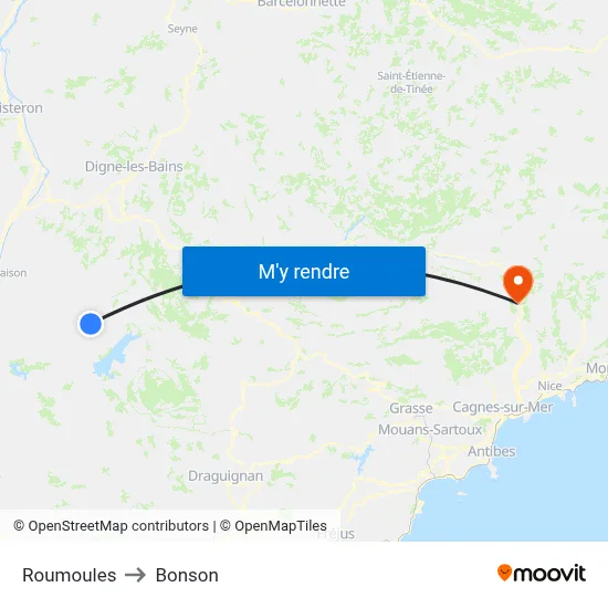 Roumoules to Bonson map