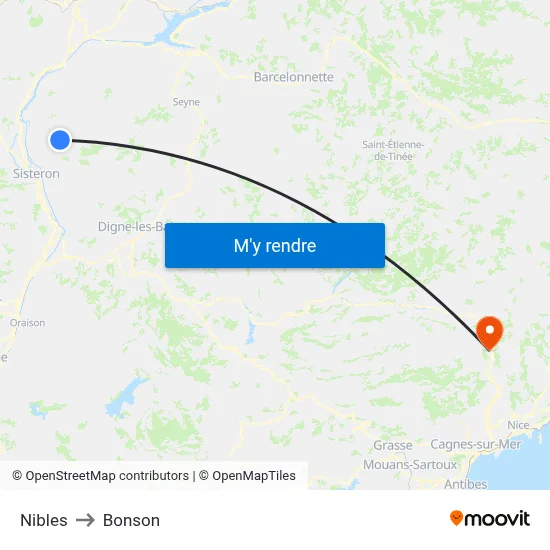 Nibles to Bonson map
