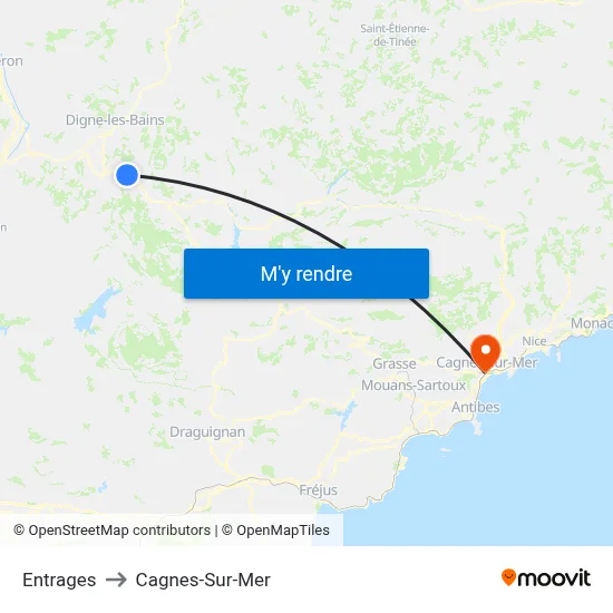 Entrages to Cagnes-Sur-Mer map