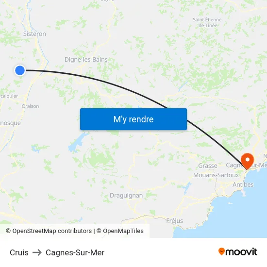 Cruis to Cagnes-Sur-Mer map