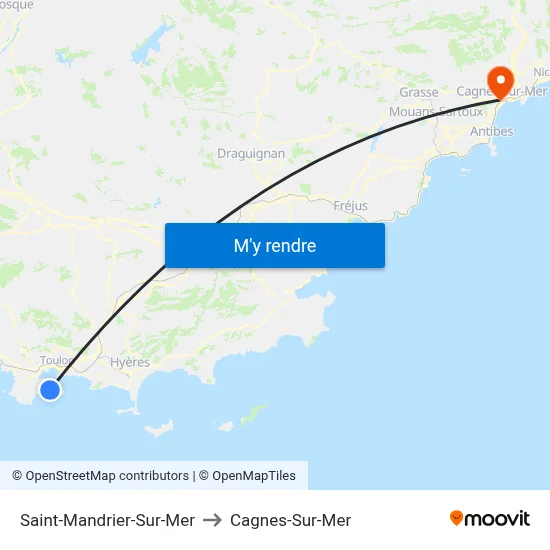 Saint-Mandrier-Sur-Mer to Cagnes-Sur-Mer map