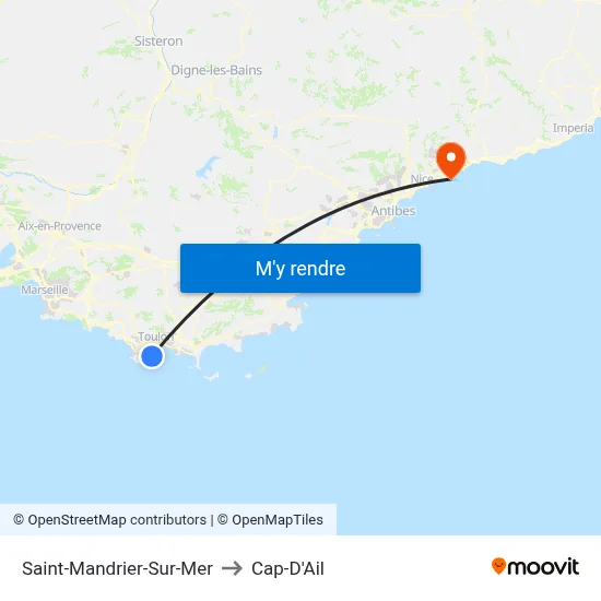 Saint-Mandrier-Sur-Mer to Cap-D'Ail map