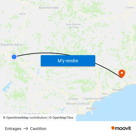Entrages to Castillon map