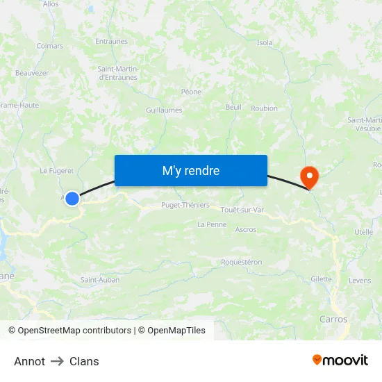 Annot to Clans map