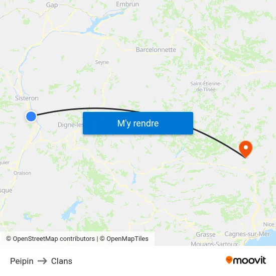 Peipin to Clans map