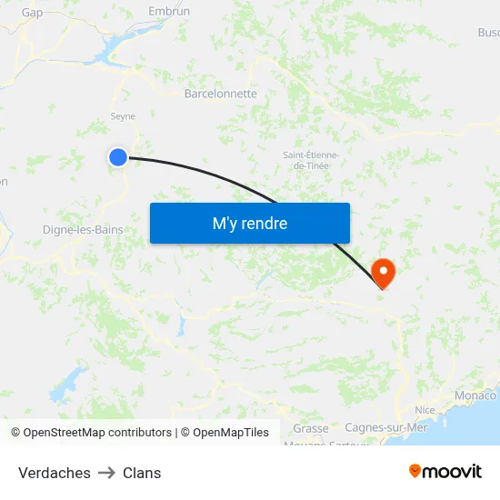 Verdaches to Clans map