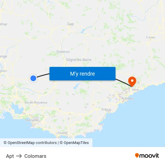 Apt to Colomars map