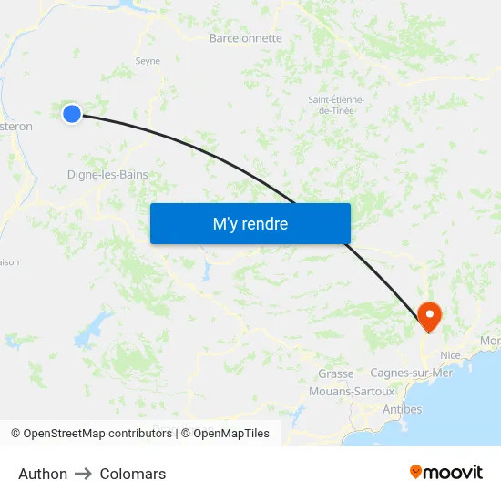 Authon to Colomars map