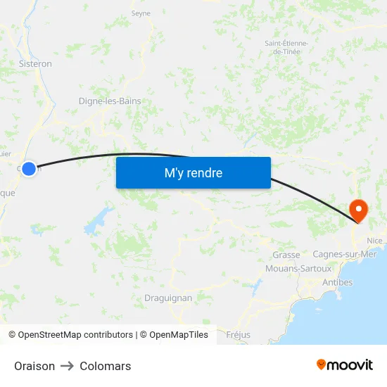 Oraison to Colomars map