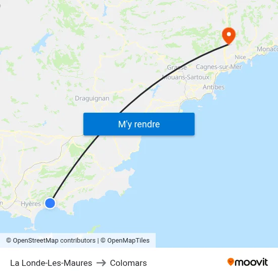La Londe-Les-Maures to Colomars map
