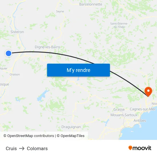 Cruis to Colomars map