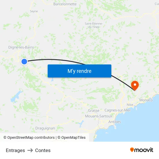 Entrages to Contes map