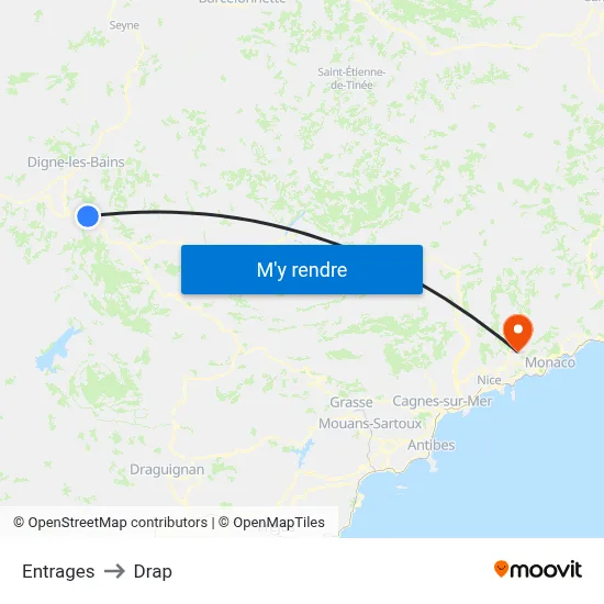 Entrages to Drap map