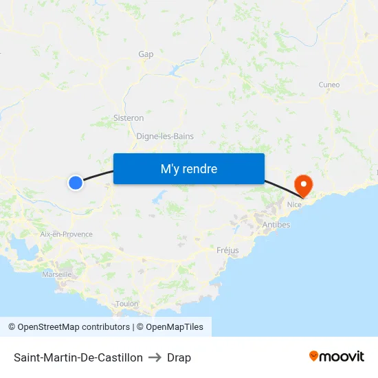 Saint-Martin-De-Castillon to Drap map