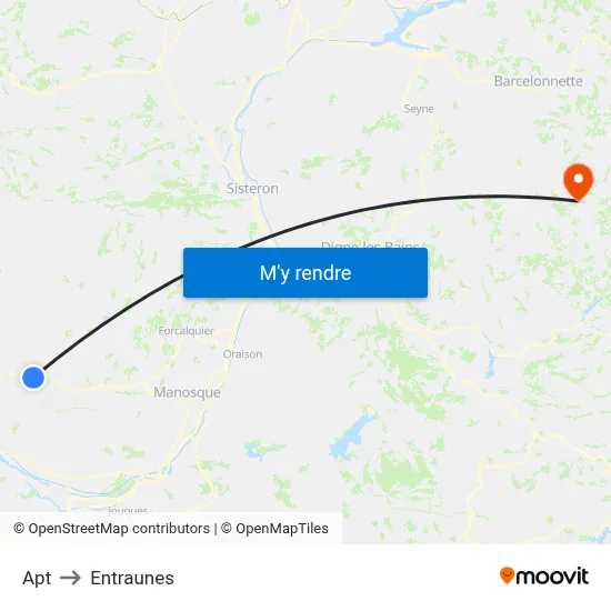 Apt to Entraunes map