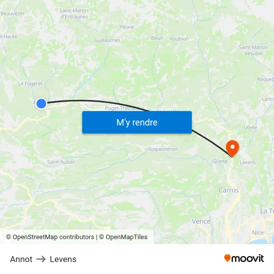 Annot to Levens map