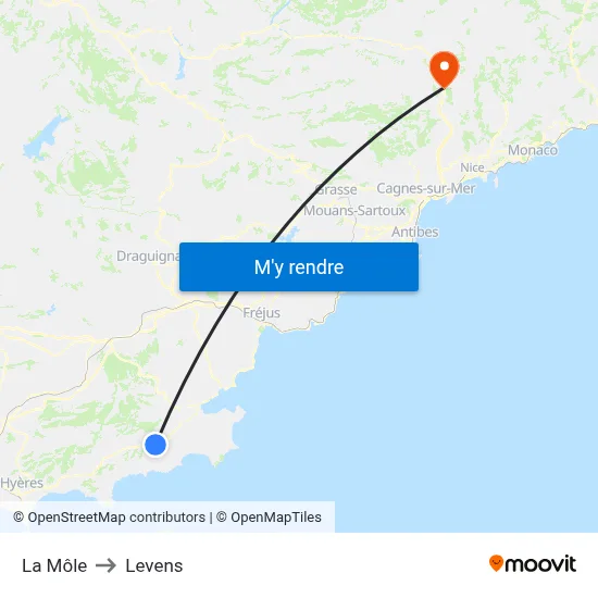La Môle to Levens map