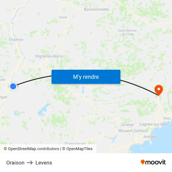 Oraison to Levens map