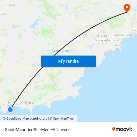 Saint-Mandrier-Sur-Mer to Levens map