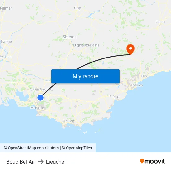 Bouc-Bel-Air to Lieuche map