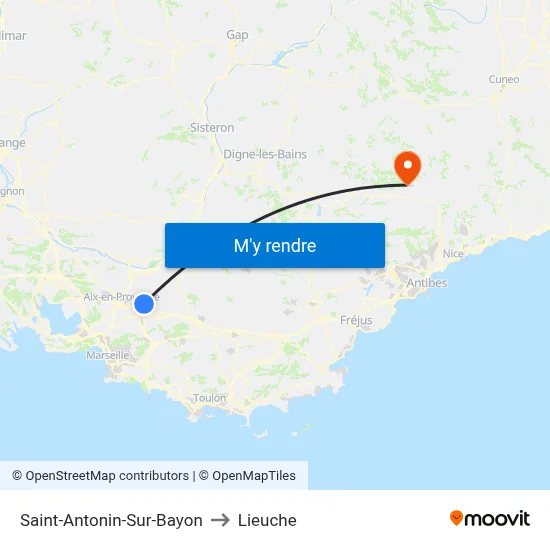 Saint-Antonin-Sur-Bayon to Lieuche map