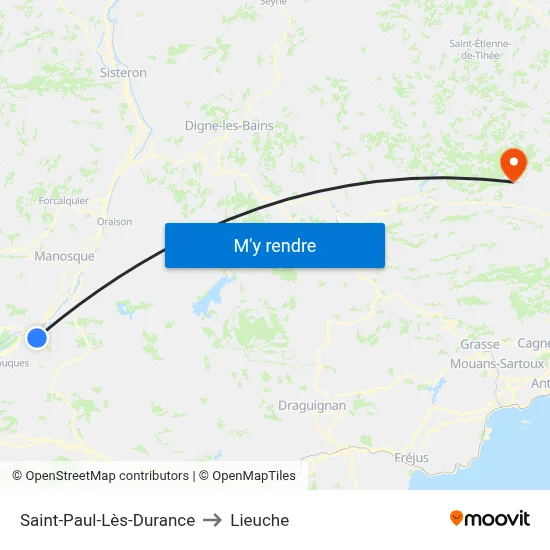 Saint-Paul-Lès-Durance to Lieuche map