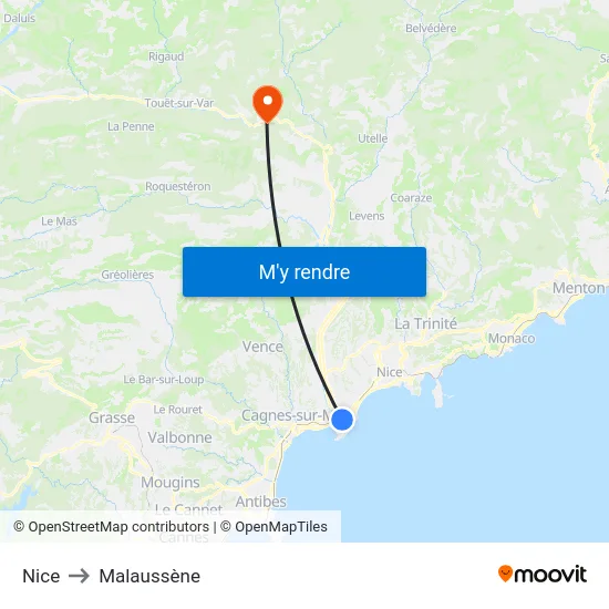 Nice to Malaussène map