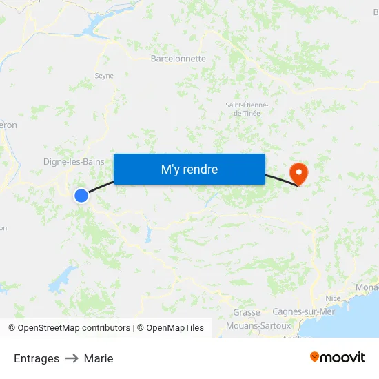 Entrages to Marie map
