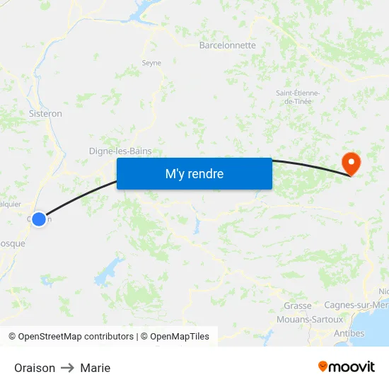 Oraison to Marie map