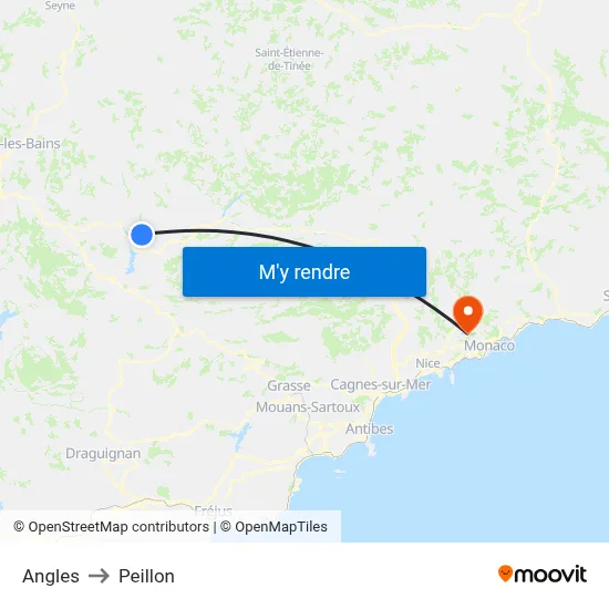 Angles to Peillon map