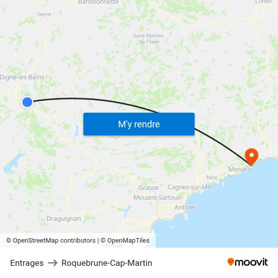 Entrages to Roquebrune-Cap-Martin map