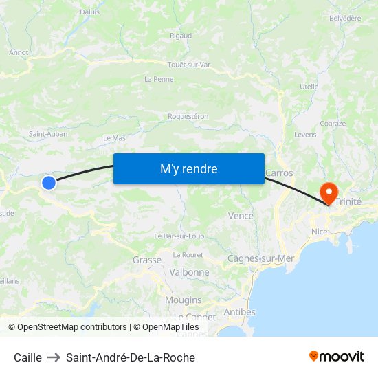 Caille to Saint-André-De-La-Roche map