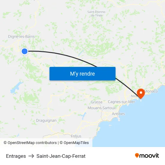 Entrages to Saint-Jean-Cap-Ferrat map