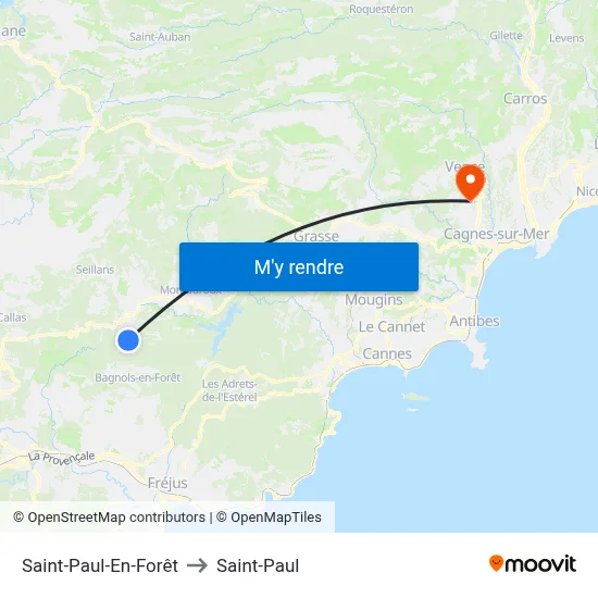 Saint-Paul-En-Forêt to Saint-Paul map