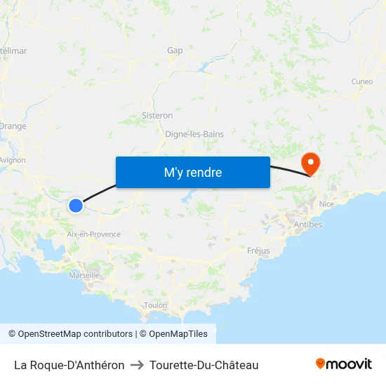 La Roque-D'Anthéron to Tourette-Du-Château map