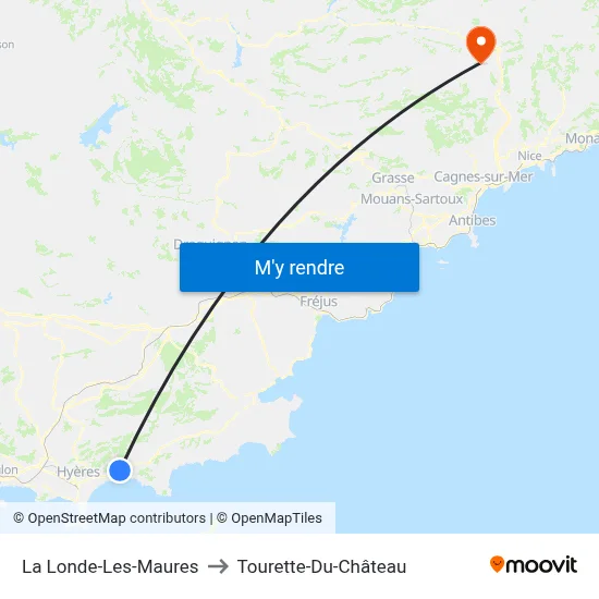 La Londe-Les-Maures to Tourette-Du-Château map