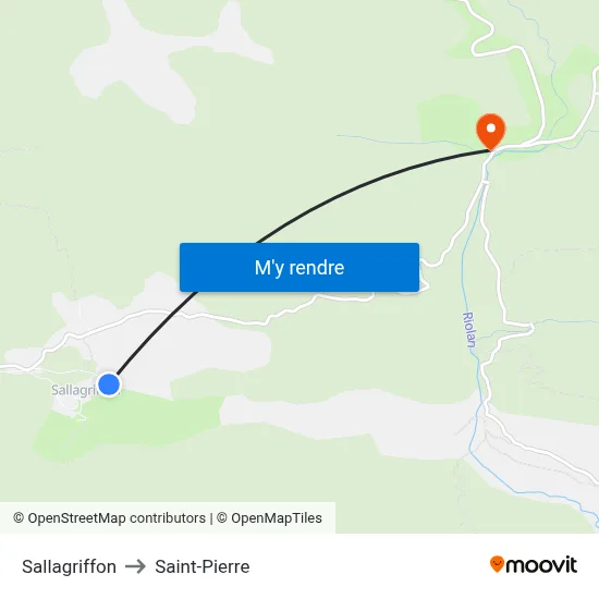 Sallagriffon to Saint-Pierre map