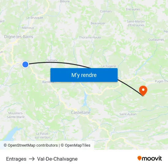 Entrages to Val-De-Chalvagne map