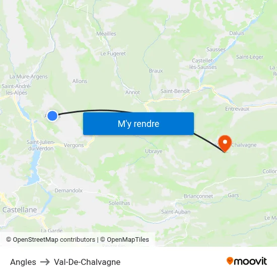Angles to Val-De-Chalvagne map